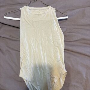 lululemon athletica Light Beige Crewneck Bodysuit